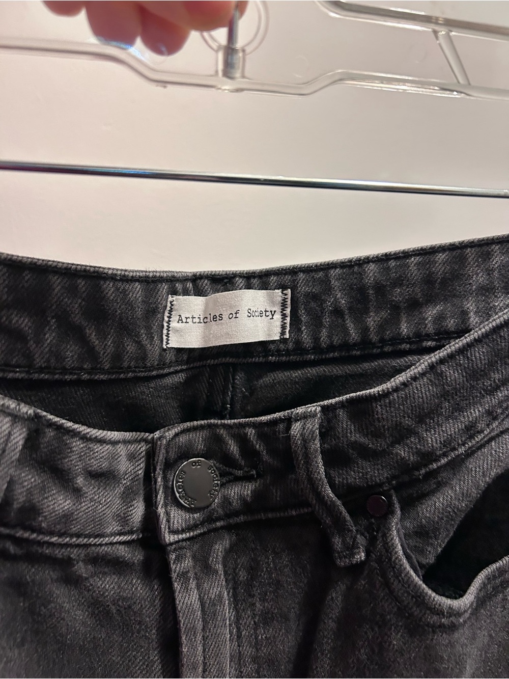 Articles Of Society Women's Washed Black High-Rise Jeans